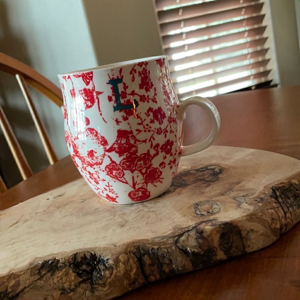 Anthropologie Homegrown Monogram “L” Mug